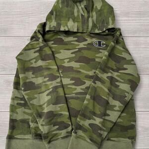 Champion Camo Pullover Hoodie - Youth Large